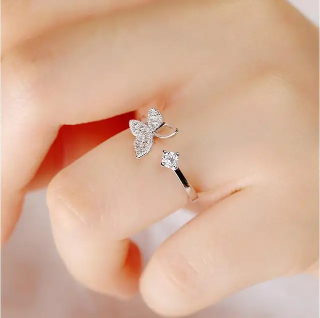 Женское кольцо с микро инкрустацией популярные украшения из