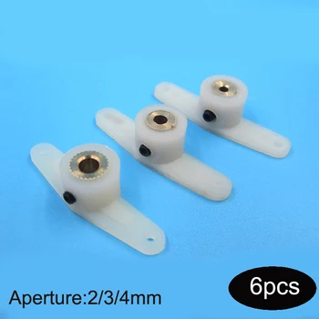

6PCS Aperture 2mm 3mm 4mm Two Way Rocker Gear Steering Rockers Double Rocker L40mm Suspension Arm Parts for RC Model Boat Rudder