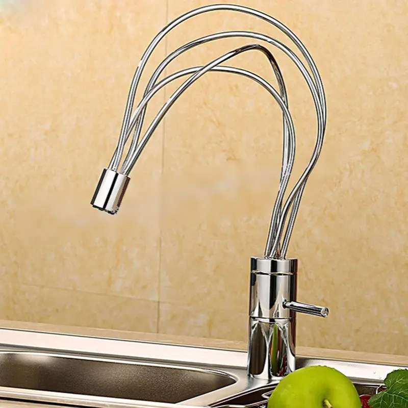 Creative faucet Kitchen Faucets Mixer Tap high quality Kitchen Faucet Dual Hole Wall Kitchen Mixer Faucet