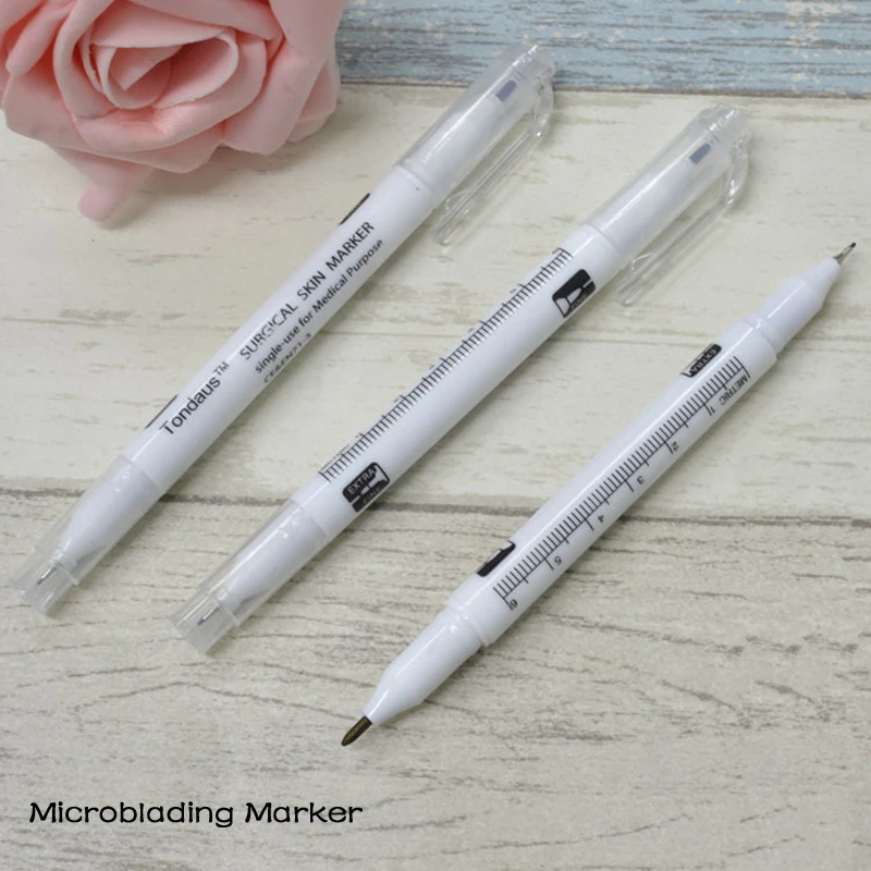 

10 pcs Eyebrow Microblading marker pen for microblading practice eyebrow tattoo design eyebrow stencil