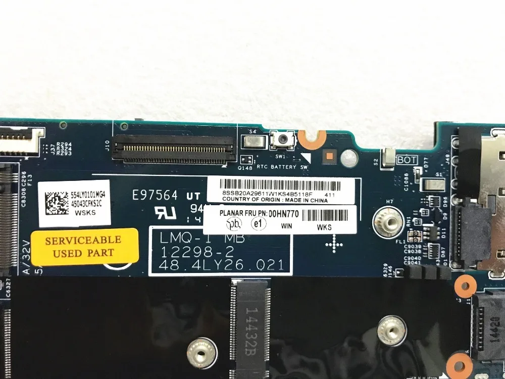 00HN770 материнская плата I7-4600U 8 г для lenovo ThinkPad X1C X1 карбоновая материнская плата для ноутбука LMQ-1 MB 12298-2 48.4LY26.021 Протестировано