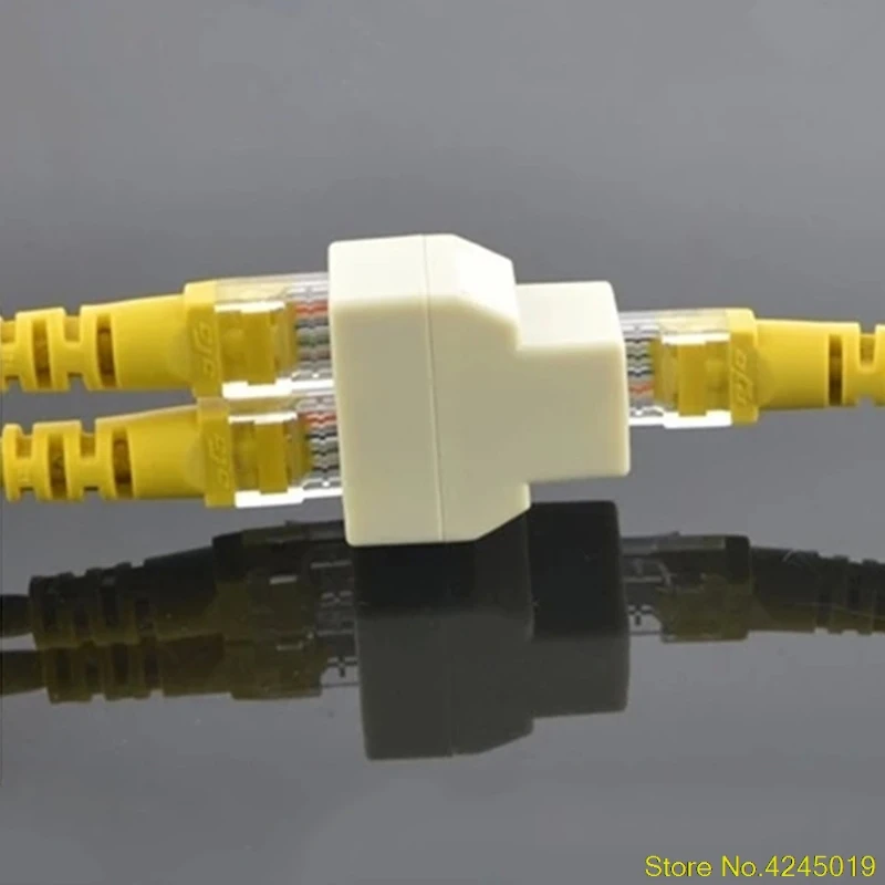 

New High quality RJ45 CAT5 CAT5E Network Ethernet 1to2 Connector Adapter