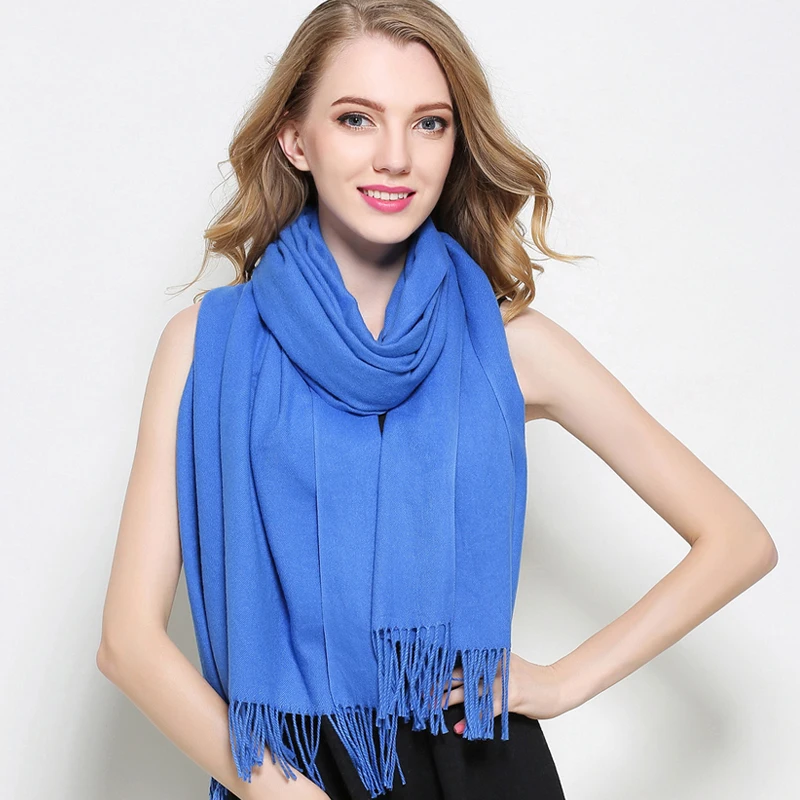 

Autumn and Winter Wild Cashmere Scarves Men and Women Thicker Solid Shawl Korean Version of Dual - use Wool Scarf Scarf