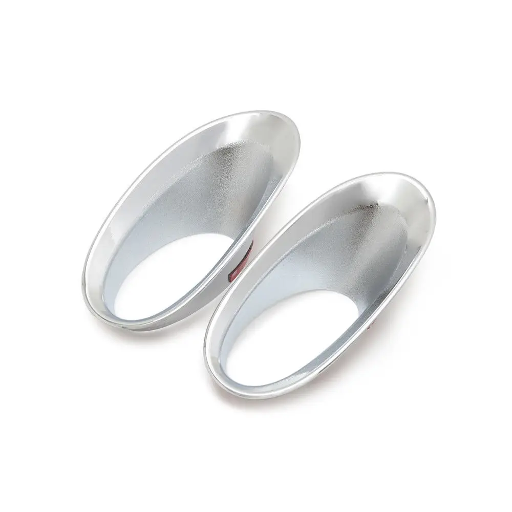 2pcs Set Abs Chrome Car Front Fog Light Cover Decal Fit