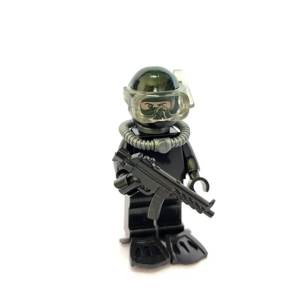 4 шт. Frogman SDU спецназ военный пистолет оружие городская полиция части playmobil Мини фигурки строительный игрушечный конструктор