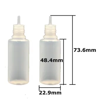 

100pcs Plastic Soft PE Liquid Needle Bottle 15ml Bottles with Childproof Cap for E Liquid Empty Dropper Bottle