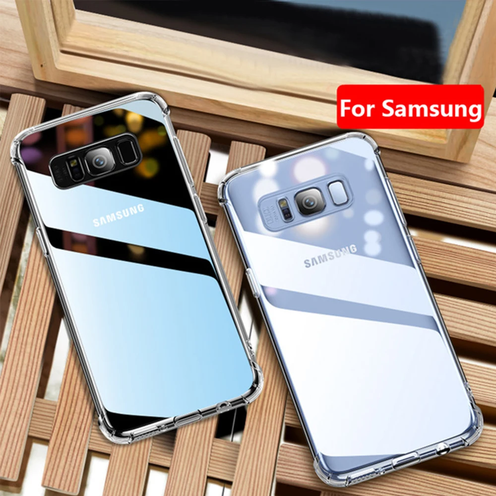 Чехол для samsung S10 плюс силиконовый прозрачный чистый чехол Galaxy Lite A7 2018 S9 Coque |