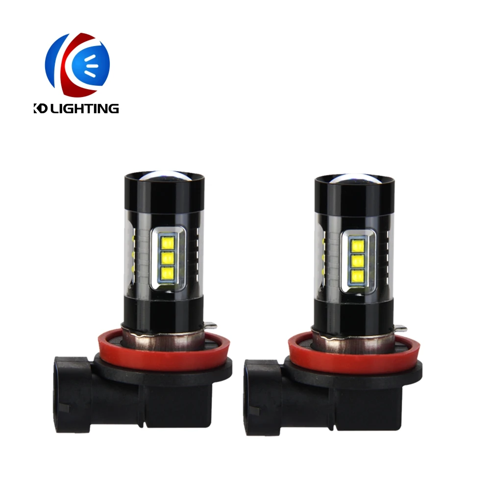 

KD Car Accessories Motorcycle 2 PCS H11 80W LED Bulb Car Fog Lights DRL Driving Lamp for All Kinds of Car Universal 12V/24V