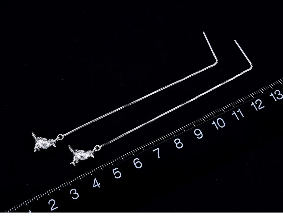 Новое прибытие Очень Природный дизайн Птица серьги Подлинная стерлингового серебра 925 Ювелирные изделия ручной работы Оригинальные подарки
