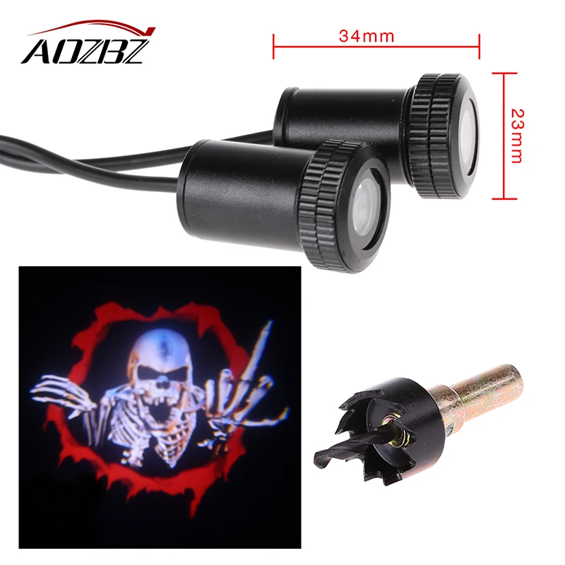 

AOZBZ Welcome Laser Projector Car Door Logo Ghost Shadow Light for Batman Universal 2Pcs LED 6W 9-16V Car-styling