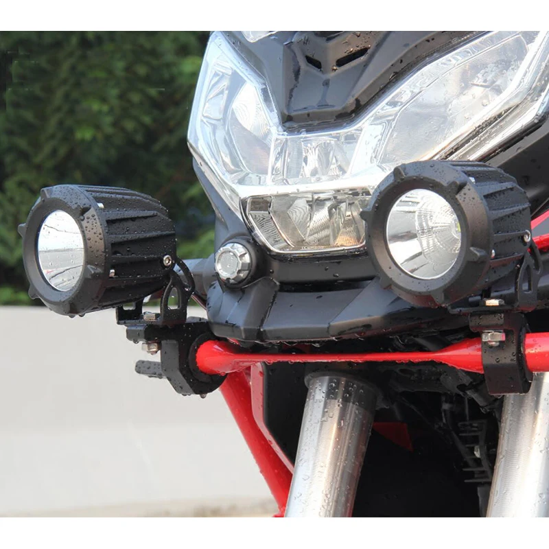 1 пара, белый точечный светодиодный светильник для мотоцикла, Дневной светильник для вождения, янтарный противотуманный светильник, внедорожный грузовик, автомобиль, бык, бар, крыша, светодиодный рабочий светильник