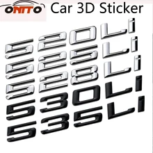 Горячая 1 шт. черный серебрянный металлический автомобильный стикер для BMW 5 серии 520LI 525LI 528LI 530LI 535LI автомобильный 3D стикер для стайлинга автомобиля
