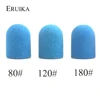 20pcs Blue Plastic Sanding Caps 16*25mm Pedicure Care Milling Cutter for Manicure Machine File Cuticle Clean Accessory Tools 4