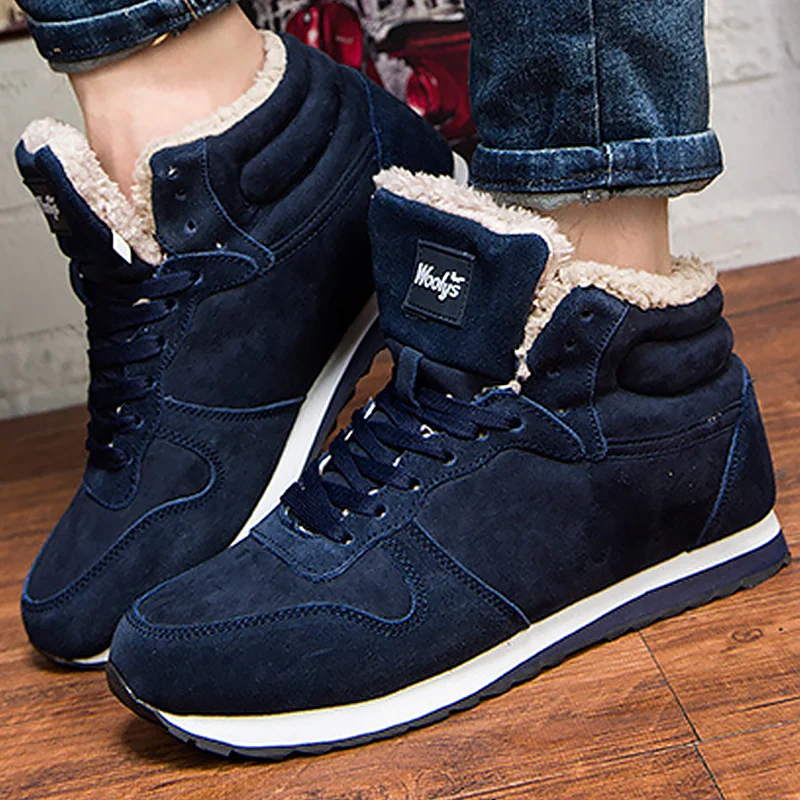 

Winter shoes women patchwork plus size 9-14 ankle boots plush lace-up designer snow boots women non-slip female boot