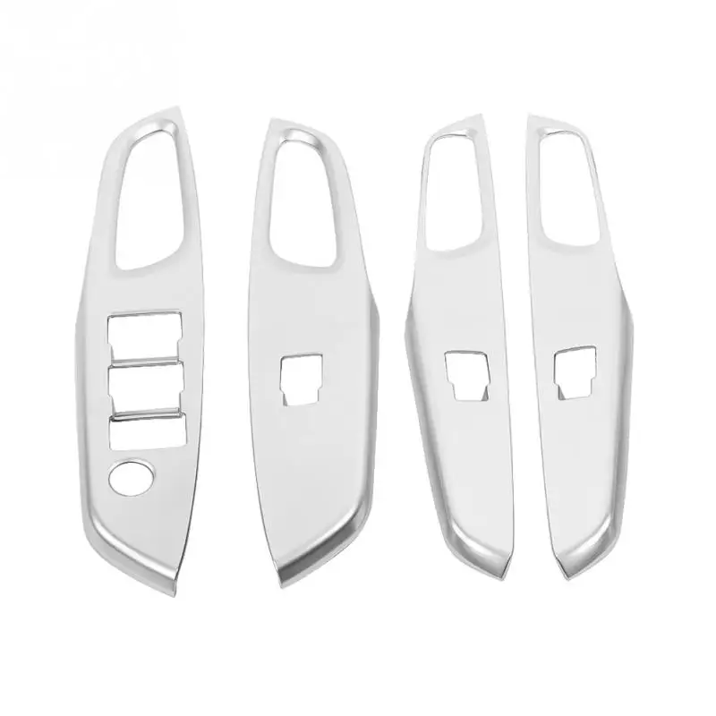 

4Pcs Car Styling Cover door Window Lifting Switch Panel Frame Cover for Toyota Yaris VIOS XP150 2013 2014 2015 2016 2017 2018