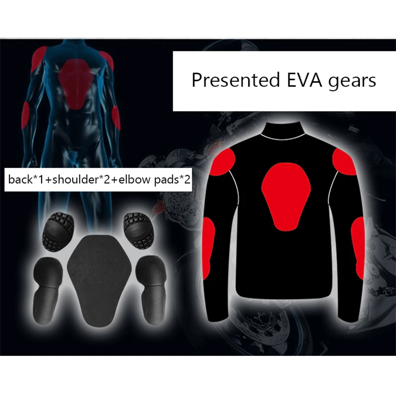 Модная летняя куртка для мотоциклистов, дышащая, защитная одежда для мотокросса с защитой 5 шт