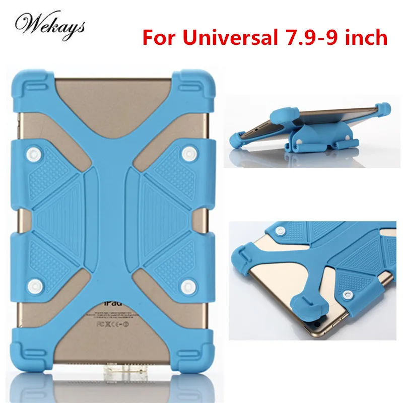 Wekays Universal Cover For Samsung Huawei Xiaomi Asus Tablet,Hot 7.9 - 9.0 Inch Silicone Case With Buttons For iPad Mini 3 Cover