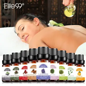 

Elite99 10ml Pure Essential Oils For Aromatherapy Diffusers Natural Essential Oil Relieve Stress Oil Massage Bathing Skin Care