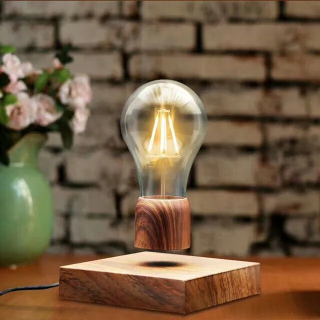 Magnetic Wood Levitating Floating Bulb Wireless Lamp Home Decor ... Magnetic Wood Levitating Floating Bulb Wireless Lamp Home Decor ...