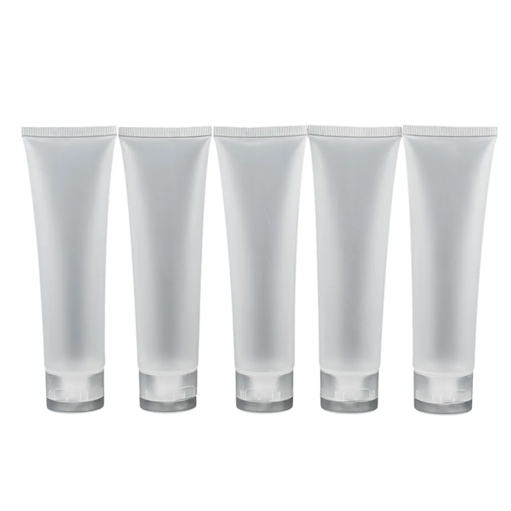 5PCS Travel Bag Empty Clear Tube Cosmetic Cream Lotion Containers