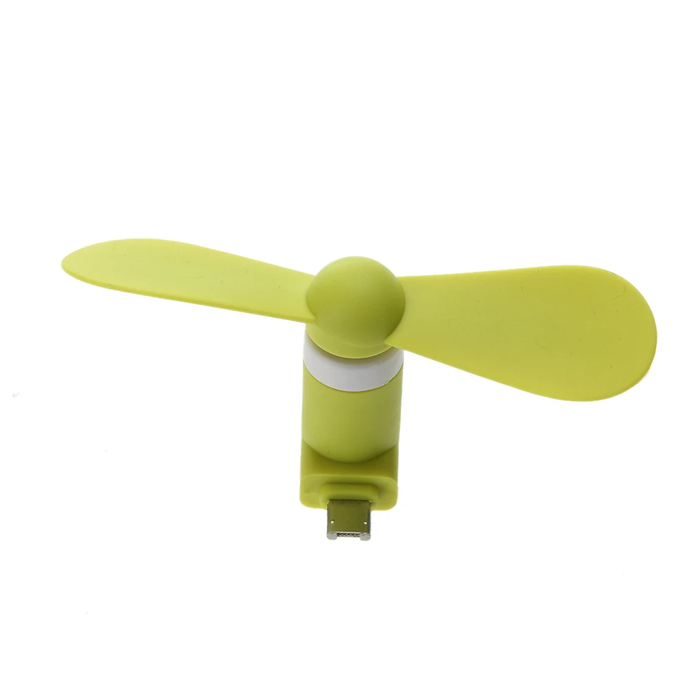 Green Pocket Cooling Fans USB Gadget Portable Micro USB Cooler Small Fan For Android and for