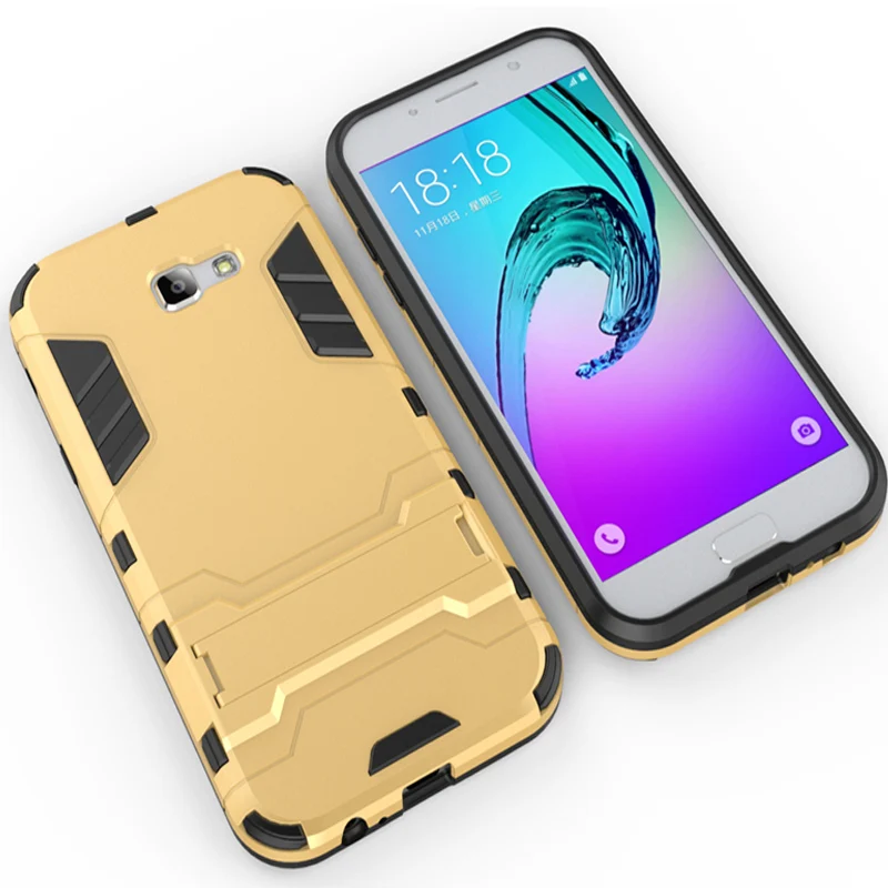 2 in 1 Hard PC+Soft Silicone Rugged Rubber Kickstand Case For SAMSUNG Galaxy A7 2017 A720 Armor Shockproof Phone Holder Cover (9)