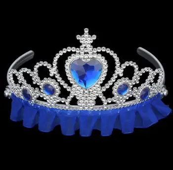

Cosplay Costume Royal Tiaras Girls Princess Crown Plastic Lace Edge Kids Adult Rhinestone Hair Accessories Party Favor SN1349