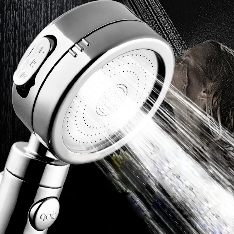 Shower Head Bath Saving Water SPA Hand Shower With Stop Button 3 Modes Shower Head Hose Set Household