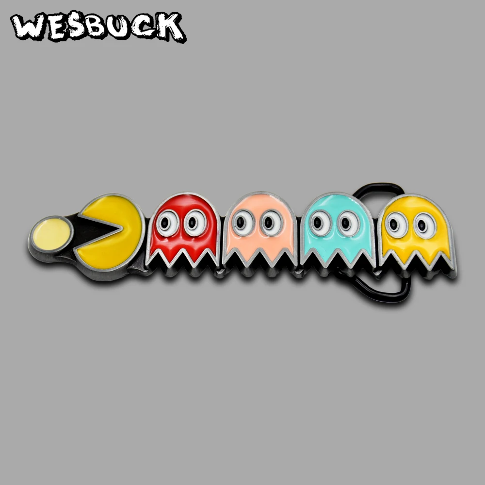 

WesBuck Brand Cartoon Style Purple Ghost Pacman Belt Buckle