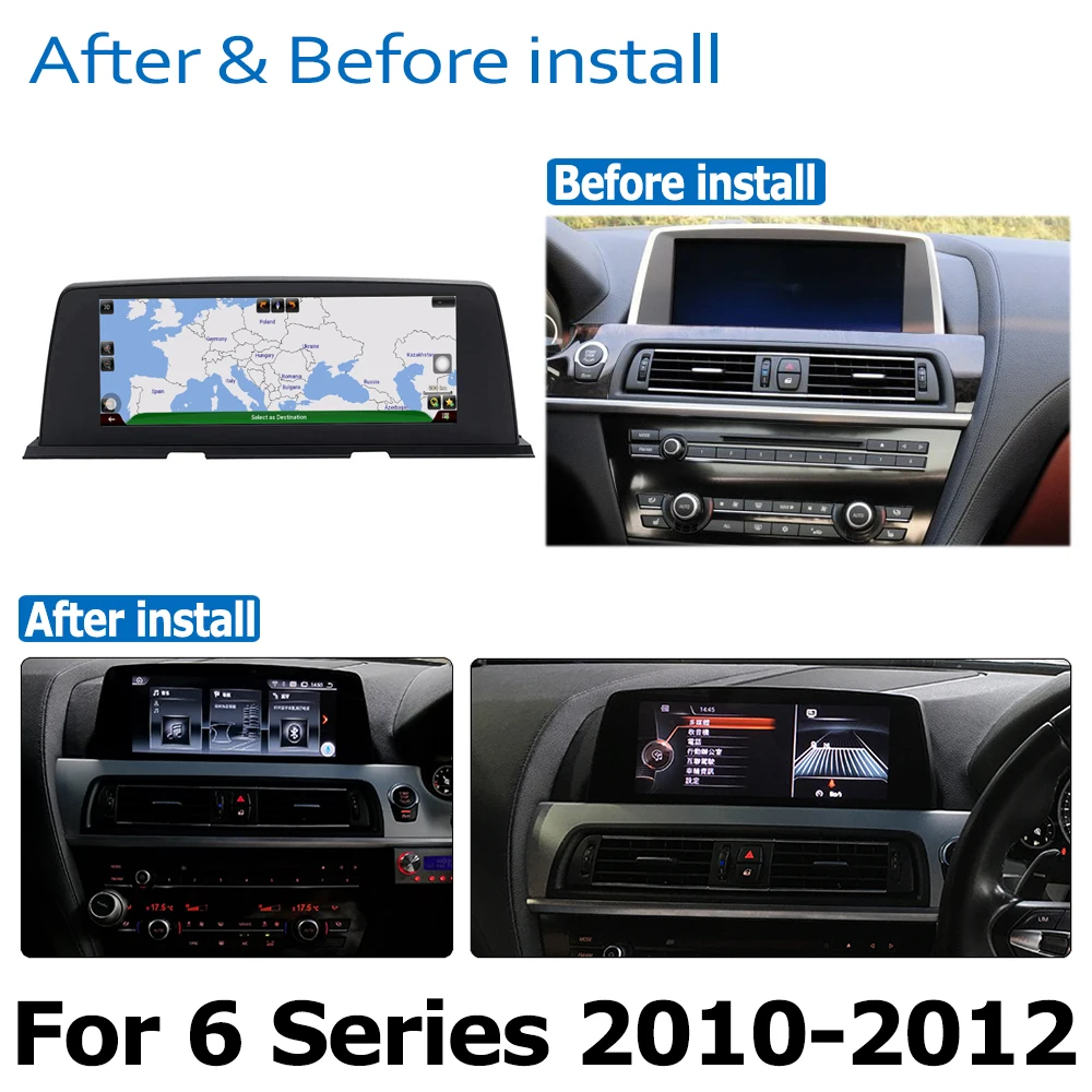 Discount Android 8.0 up Car GPS Navi Screen For BMW 6 Series F13 2010~2012 CIC Multimedia Recorder BT WIFI Google 2+32G RAM IPS Screen 2
