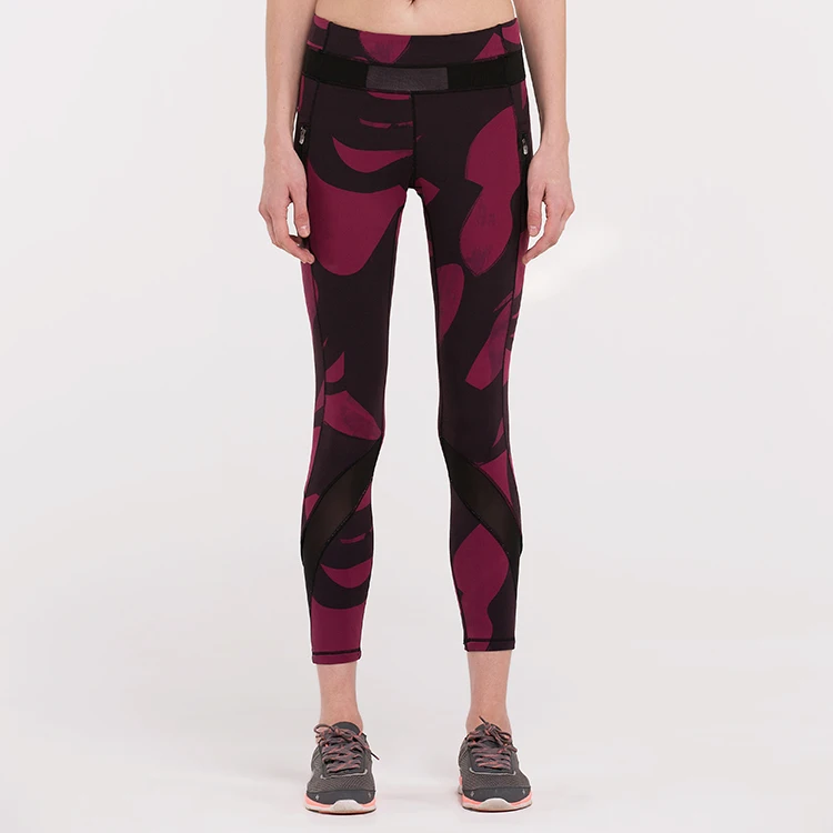 Women Compression pants Elastic Exercise Female Fitness Trousers Slim 3/4 pantsin Pants