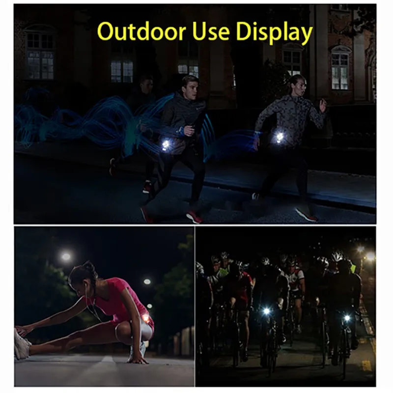 

Sport LED Warning Light IPX4 Waterproof 4 Lighting Mode Clip-On Bike Waist Bag Lighting Tool For Cycling Running