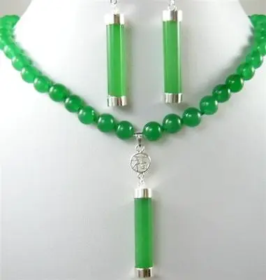 

charm green/purple jade-white pearl necklace +jade pendant earring set>^^>18K gold plated watch Quartz stone CZ crystal (A0423)