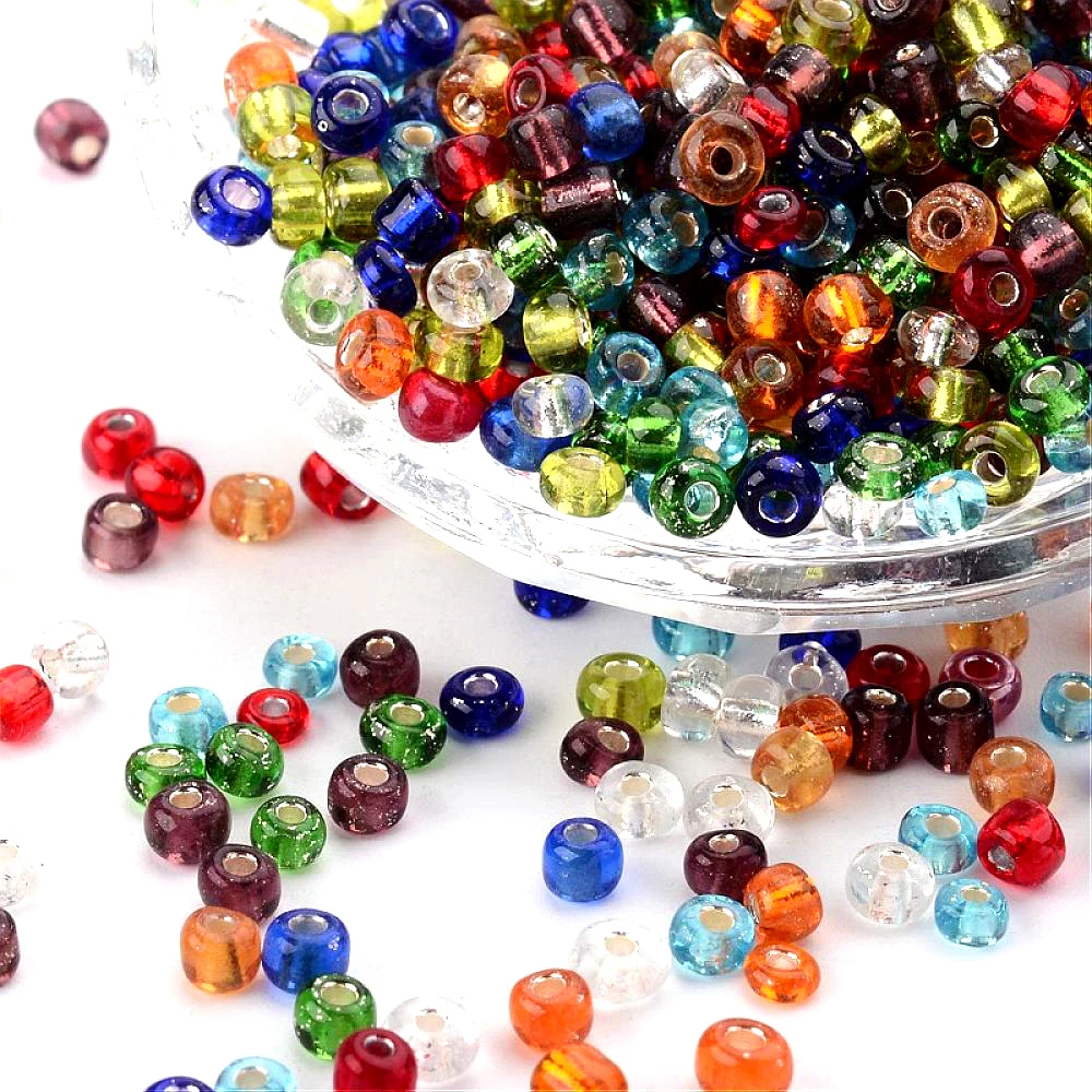 4500beads/pound 4mm Czech Glass Seed Beads 6/0 Spacer beads Round Mixed