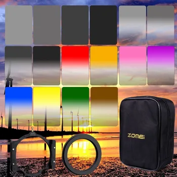 

Zomei 19 in 1 Square Z-PRO Series Filter Holder Support + Adapter Ring + Full Grey &Gradual Grey ND2/ND4/ND8/ND16 /Red /Blue...