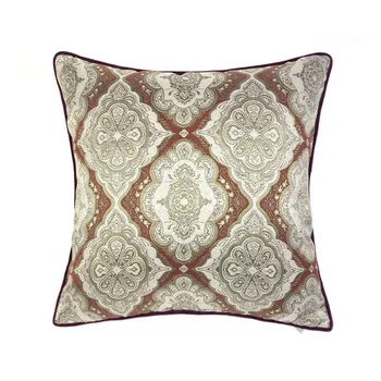 

Fashion Classic Damask Sofa Chair Designer Pipping Velvet Throw Cushion Cover Home Decorative Square Home Pillow Case 45x45cm
