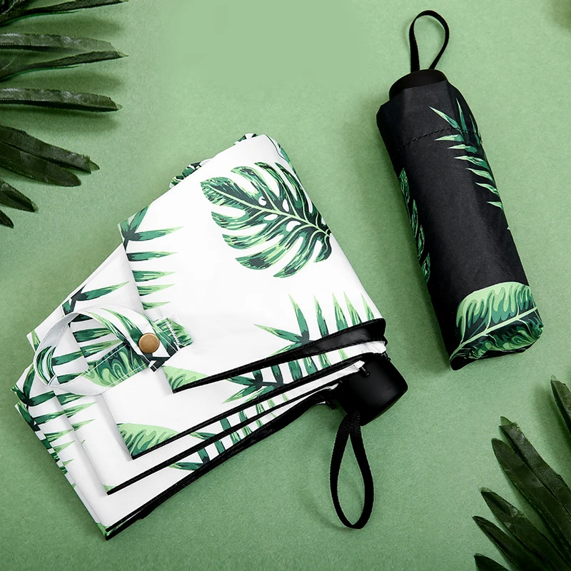 

MRIDEA 3/5 Folding Non Automatic Sunny and Rainy Umbrella Simple Fashion Transparent Umbrella Wind and Rain Travel Umbrella