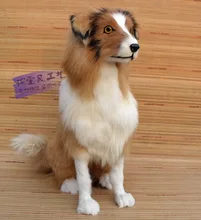 big new simulation Shepherd dog toy polyethylene & furs sitting dog doll gift about 40x16x46cm