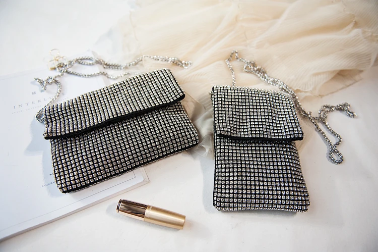 

hot sale diamante clutch bag Korean glitter shiny diamonds crystal lady evening bag for shopping dating party annual meeting