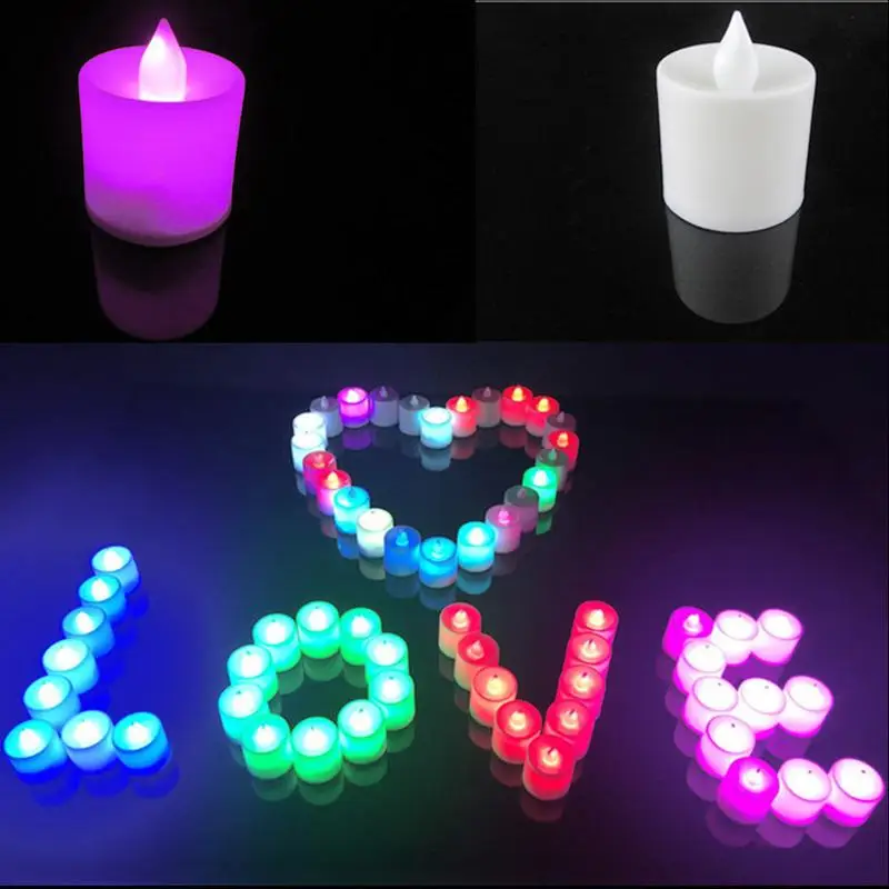 7 Color Changing LED Candle Lamp Flicker Flameless Candles Light for