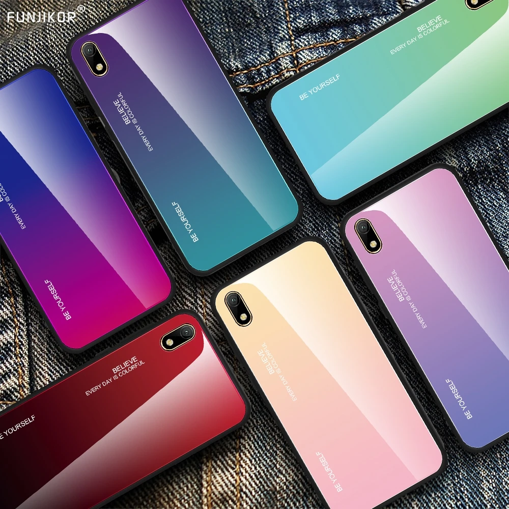 Градиентный чехол из закаленного стекла для Huawei Honor 10I 20S 9X10 Lite 9 20 фотоаппаратов