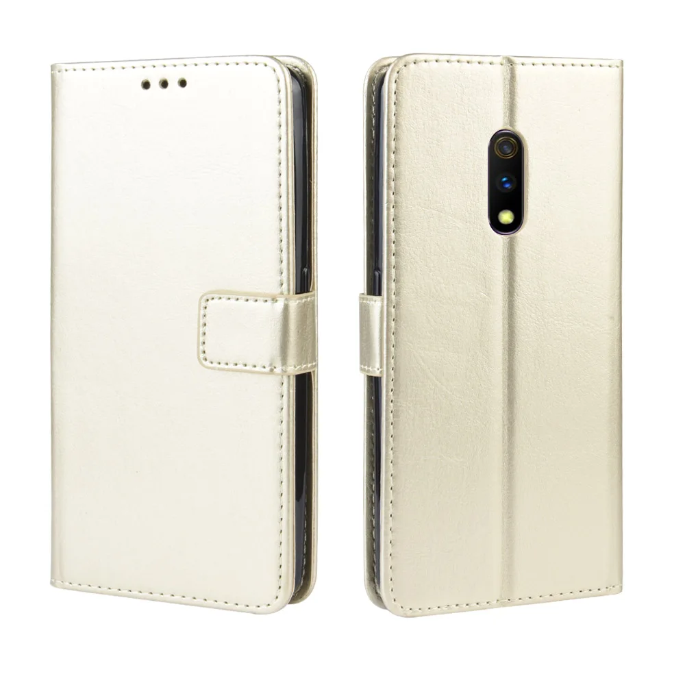 

For OPPO Realme X Oppo K3 Case Leather Back Cover For OPPO Realme X K 3 Phone Accessory Funda Smartphone Coque Cases Gold Brown