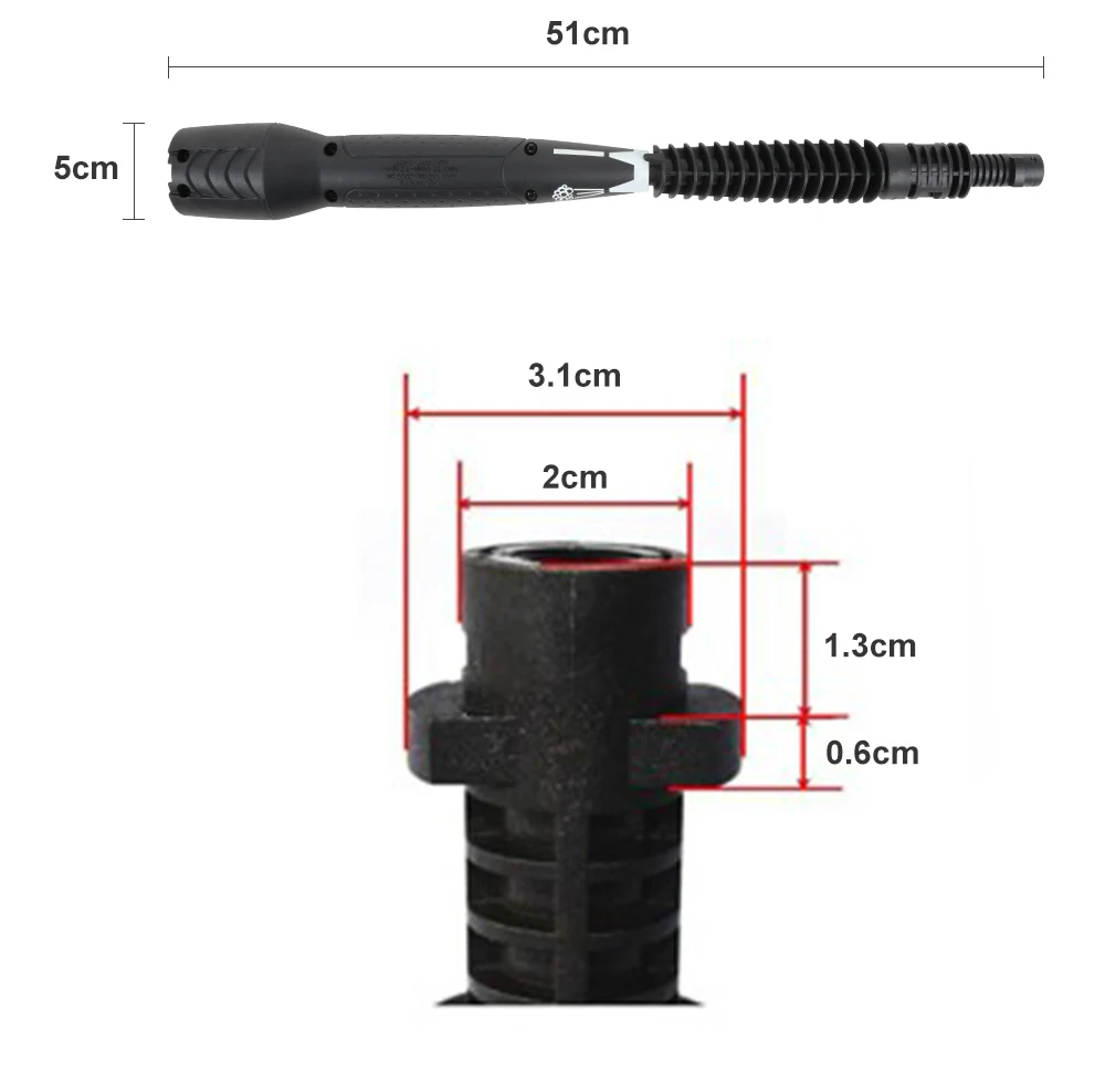 4 в 1 регулируемая струйная насадка для водяного пистолета высокого давления для Karcher K2 K3 K4 K5 K6 K7 мойка высокого давления удлиненная стручка