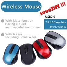 NOYOKERE USB 2,0 2,4 ГГц Беспроводная оптическая мышь/Мыши с USB 2,0 приемником для настольного ноутбука(без аккумулятора