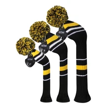 Головной убор Hornets color Knit Golf, набор из 3 предметов для водителя(460cc), фарватера, гибрид. Креативный чехол для гольф-клуба