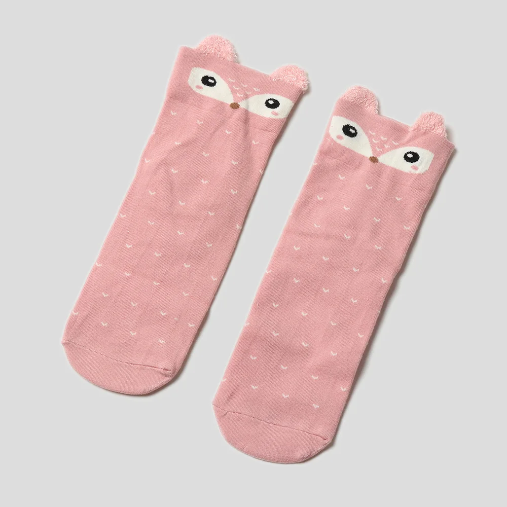 1Pair 2018 New Cute Animal Ears Pattern Short Socks Women Lovely 3D Cartoon Animal Zoo Socks Girls Soft Cotton Warm Socks