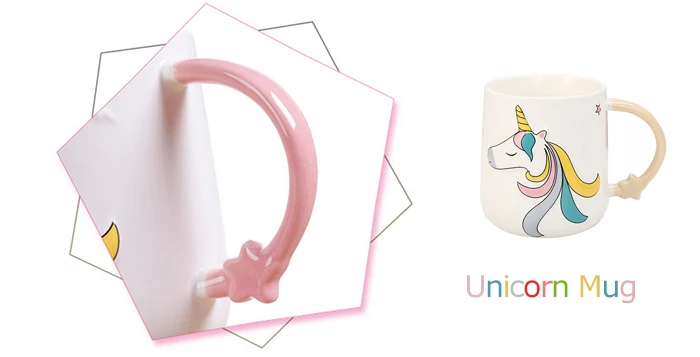 Transhome Creative Unicorn Mug Travel Coffee Mugs And Cups For Tea Ceramic Cup For Lovers Funny Mug Outdoor Travel Drinkware    (21)