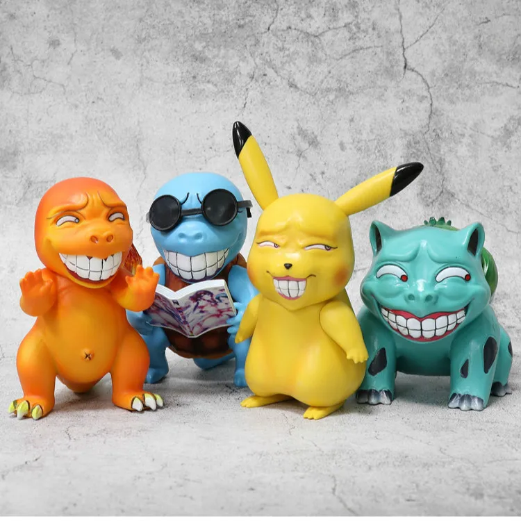 

Pocket elves are trivial and funny. Pikachu Miaofrog seeds. Jennie Turtle Pikachu Dolls Hand-made toy birthday gift