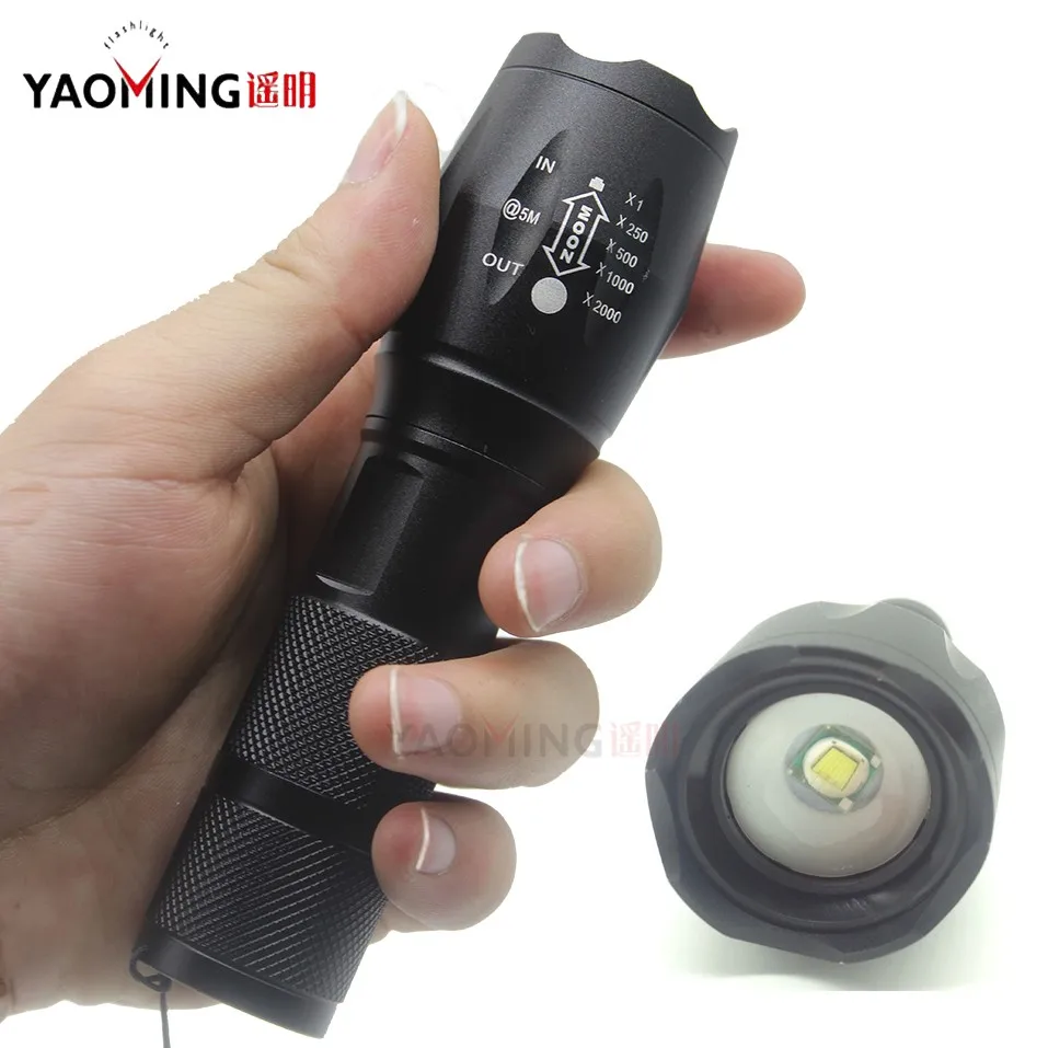 E17 CREE xm-l T6 3800lm тактический светодиодный фонарик Регулируемый 5 режимов Фонари полиции linternas 18650/3 х ААА высокая Мощность лампа