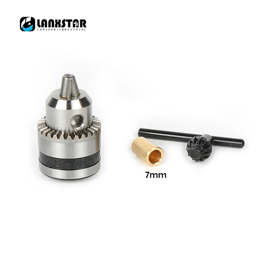 Lanxstar B10 Micro Motor Tapered Chuck With Casing And Motor Shaft3.17mm 4mm 5mm 6mm 6.35mm 7mm /8mm Power Tool Clamping 0.6-6mm